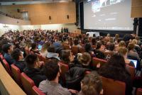 a packed auditorium during the first CUIMC Interprofessional Day of Action April 5 2018